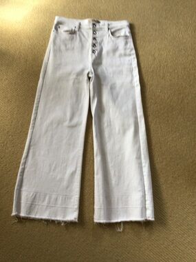 7 for All Mankind Ultra High-rise Cropped Jo jean - white